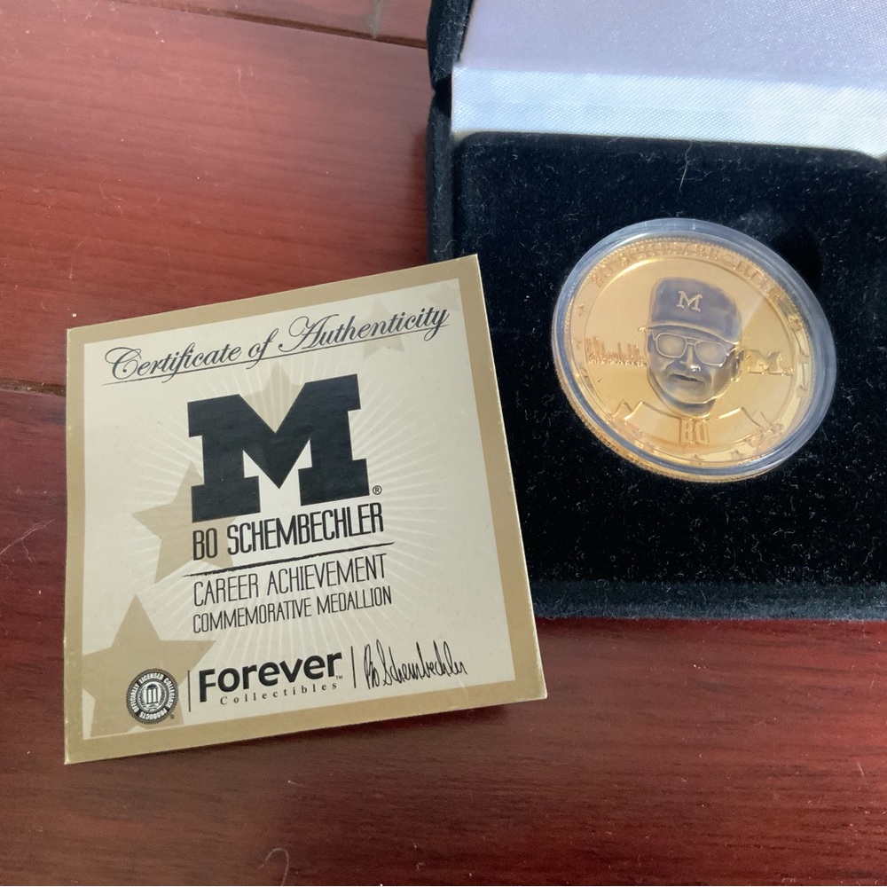 Bo Schembechler commemorative medallion